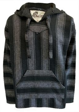 No Bad Days Baja Hoodie - Black Slate Herringbone